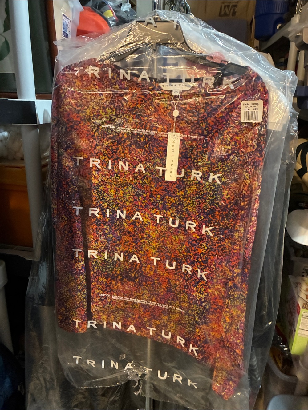 Trina Turk Multicolor Confetti-Print Midi Skirt - Pink, Orange, Yellow, Blue